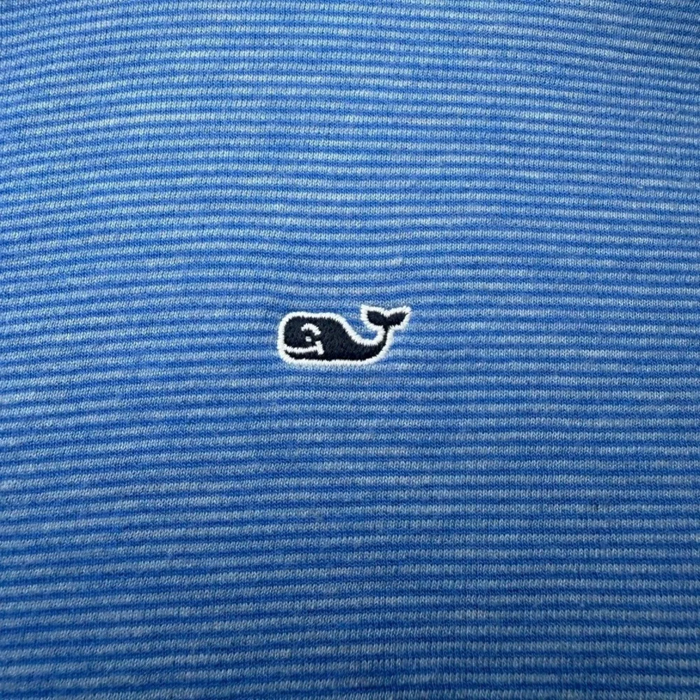 Vineyard Vines Saltwater 1/4 Zip Hull Blue Pullover Womens Large Stripe 3K001465 - Picture 3 of 10
